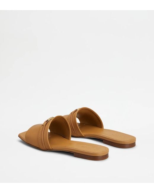 Tod's Multicolor Square-Toe Flat Sandals