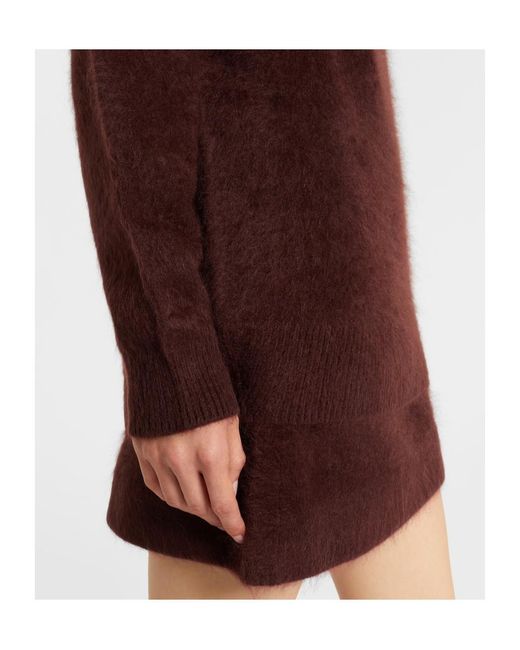 Dorothee Schumacher Brown Fluffy Statement Wool And Cashmere-Blend Sweater