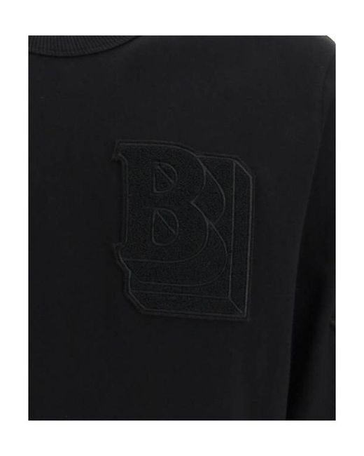 Burberry Black Letter-Graphic Cotton Sweatshirt for men