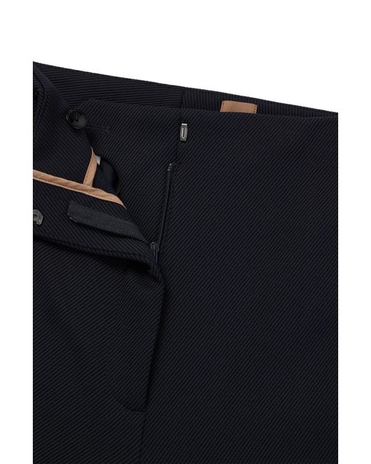 Boss Blue High-Waisted Flared Trousers