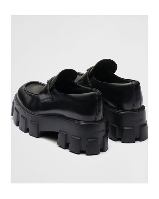 Prada Black Monolith Chunky Loafers