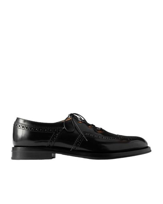 Church's Black Ghillie Perforated Leather Brogues