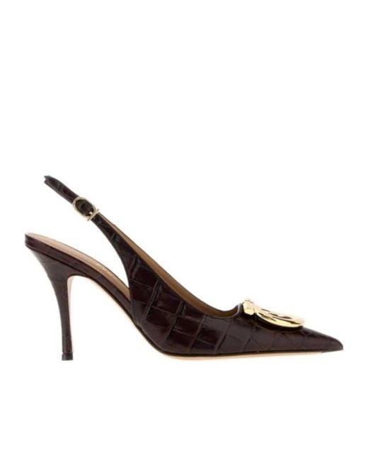 Ferragamo Brown Pointed-Toe High-Heeled Sandals