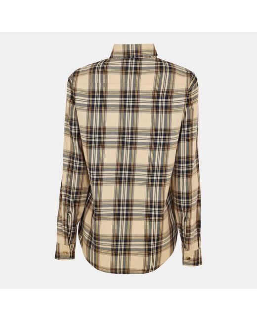Saint Laurent Multicolor Patterned Long-Sleeve Shirt