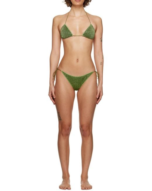 Oseree Green Oséree Lumière Triangle Bikini Set