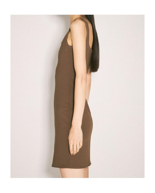 Entire studios Natural Square Neck Mini Dress