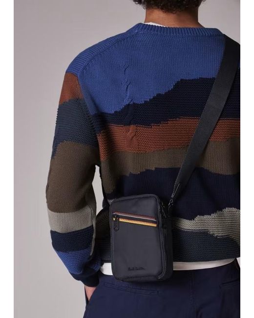 Paul Smith Blue Zipper Crossbody Bag for men
