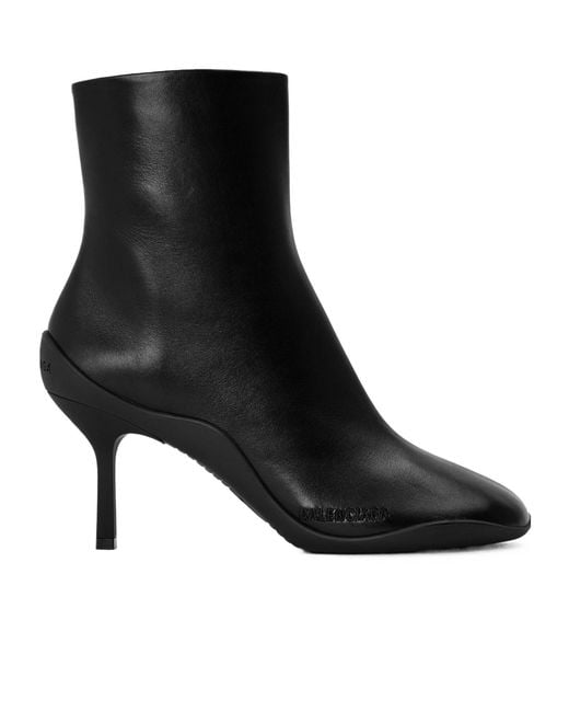 Balenciaga Black Solid Color Ankle Boots