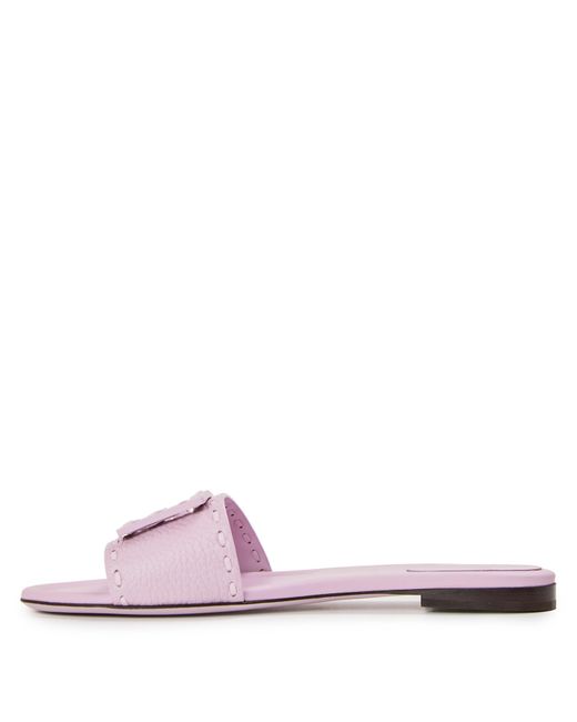 Fendi Pink Breathable Flat-Bottomed Flip-Flops