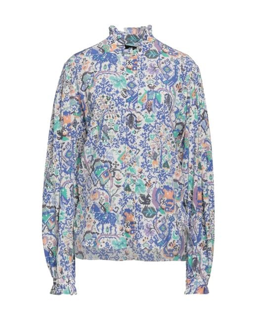Isabel Marant Blue Printed Long-Sleeved Cover-Up