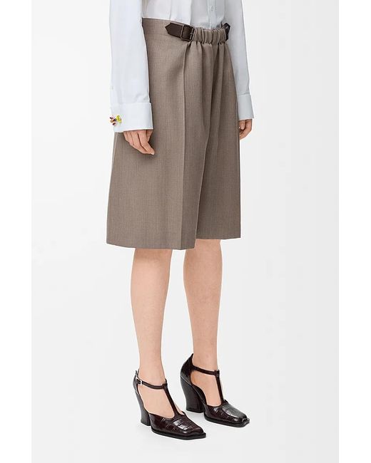 Loewe Gray Belted Shorts
