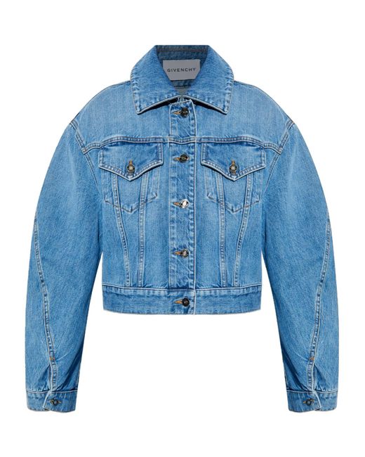 Givenchy Blue Cropped Denim Jacket