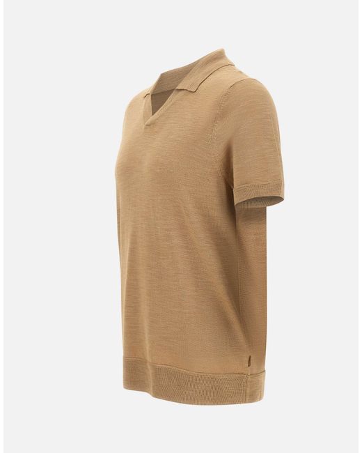 Boss Natural Naden Johnny Collar Polo Shirt for men