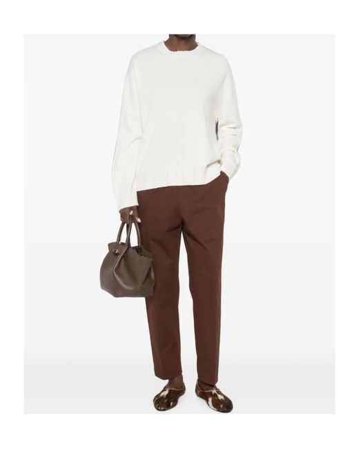 Fabiana Filippi Brown Elasticated-Waistband Tapered Trousers