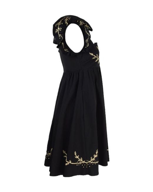 RED Valentino Black Square Neck Dress