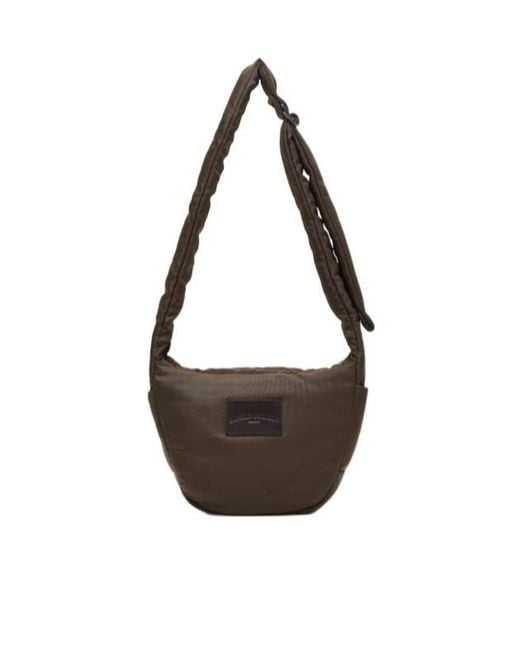 Emporio Armani White Padded Nylon Shoulder Bag for men