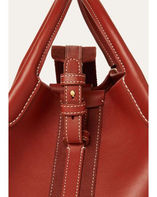 Loro Piana Red Small Bale Shoulder Bag