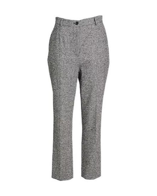 Dolce & Gabbana Gray Two-Tone Casual Pants