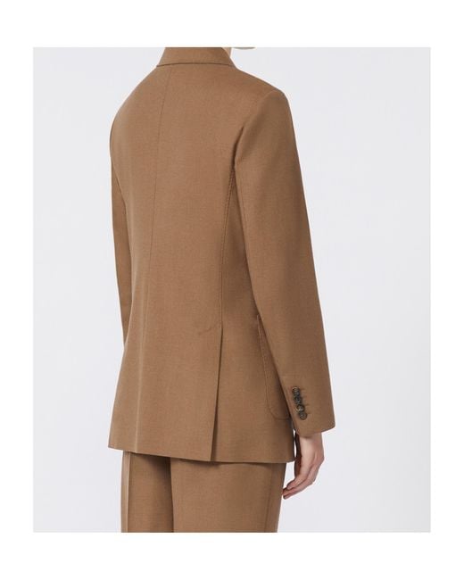 Max Mara Brown Harald Double-Breasted Tailored Blazer