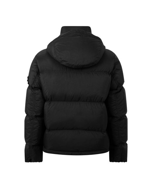 Stone Island Black Simple Down Jacket for men