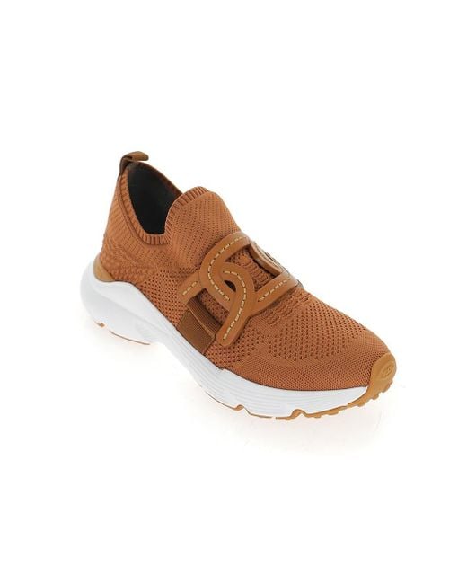 Tod's Brown Chain-Detailed Slip-On Sneakers