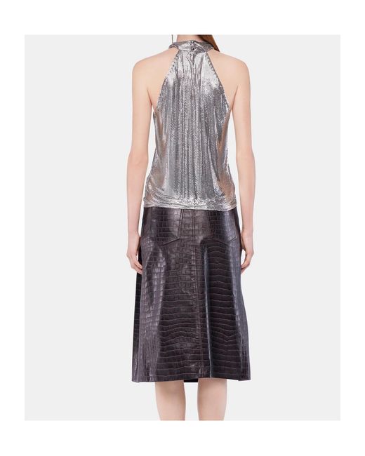Rabanne Gray Rabanne Mesh Tank Top