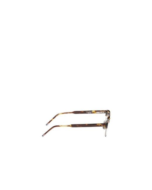 Thom Browne White Tortoiseshell-Effect Glasses for men