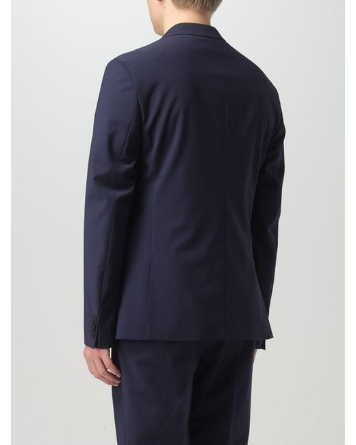 Calvin Klein Blue Two-Button Wool Jacket for men