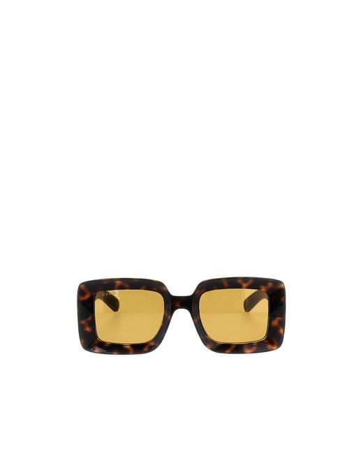 Gucci Metallic Square-Frame Sunglasses