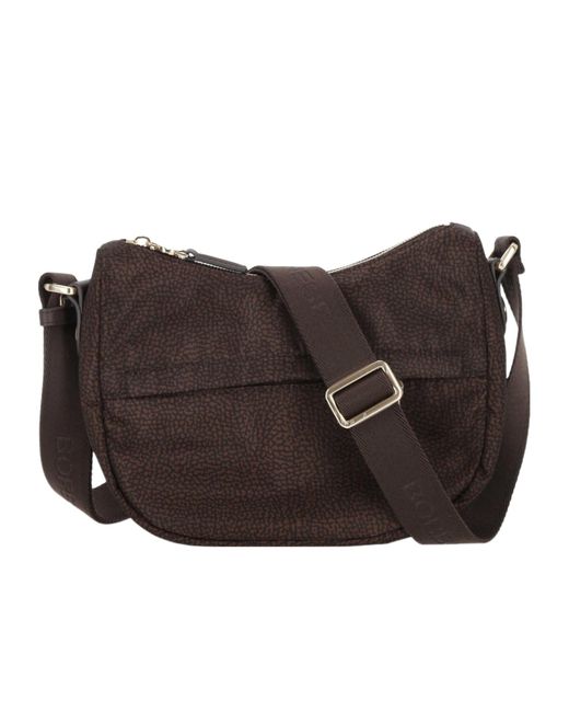 Borbonese Black B-Club Luna Shoulder Bag
