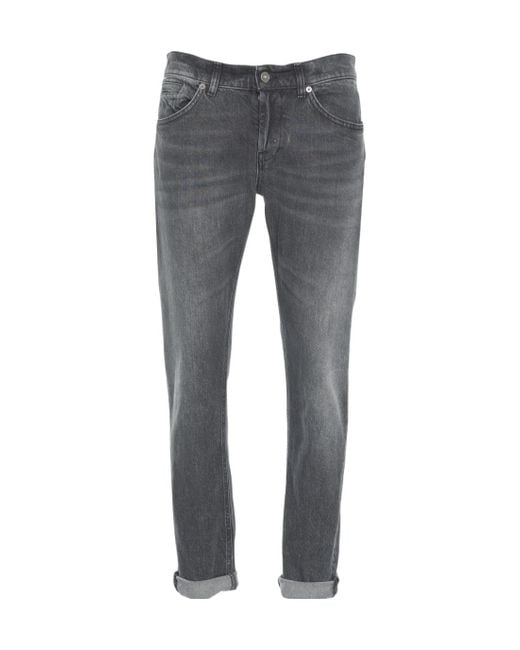Dondup Gray Jeans Slim Fit 'George' for men