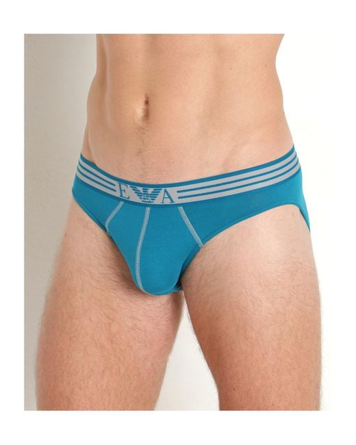 Emporio Armani Blue Elastic Waist Underwear for men