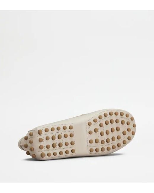 Tod's Gray Leather Loafers