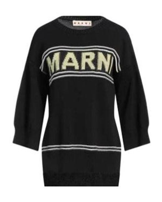 Marni Black Colorful Knitted Top