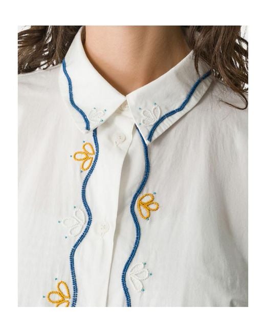 Forte_forte White Floral Embroidered Dress
