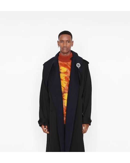 Dior Blue Double-Breasted Windbreaker for men
