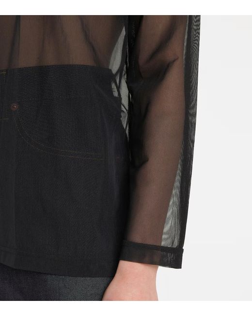 Junya Watanabe Black Shimmer Net Top