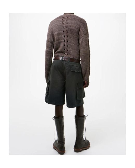Our Legacy Gray Mount Cargo Knee-Length Shorts for men