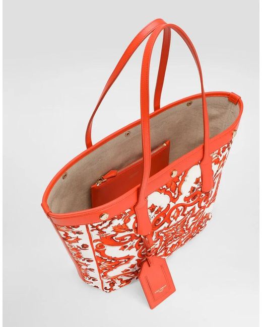 Dolce & Gabbana Red Atene Shopping Bag