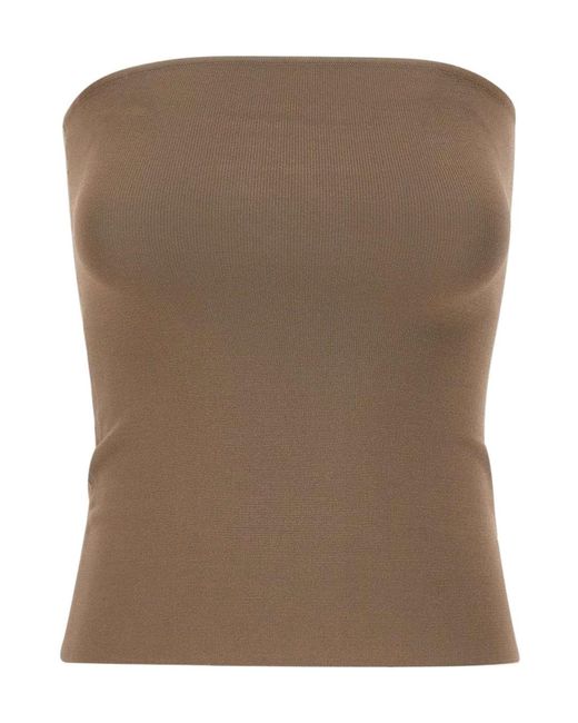 Entire studios Brown Bandeau Slim Top