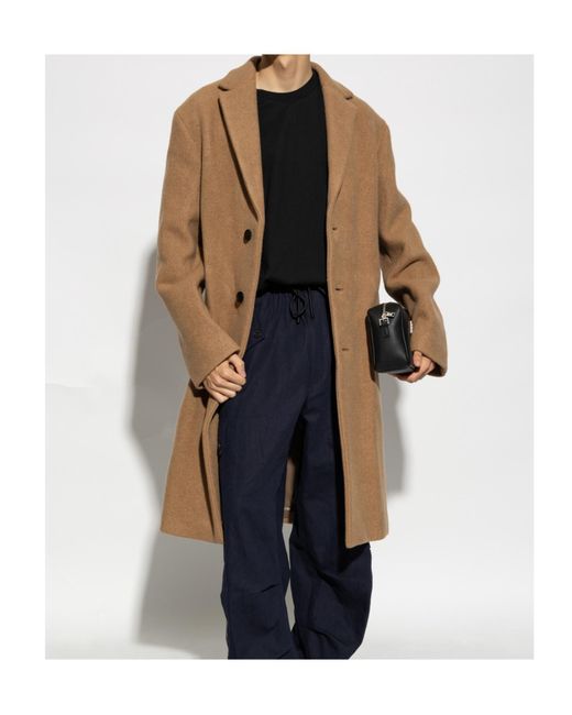 Dries Van Noten Brown Single-Breasted Coat for men