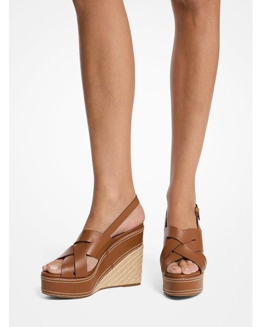 MICHAEL Michael Kors Brown Nora Wedge Sandals