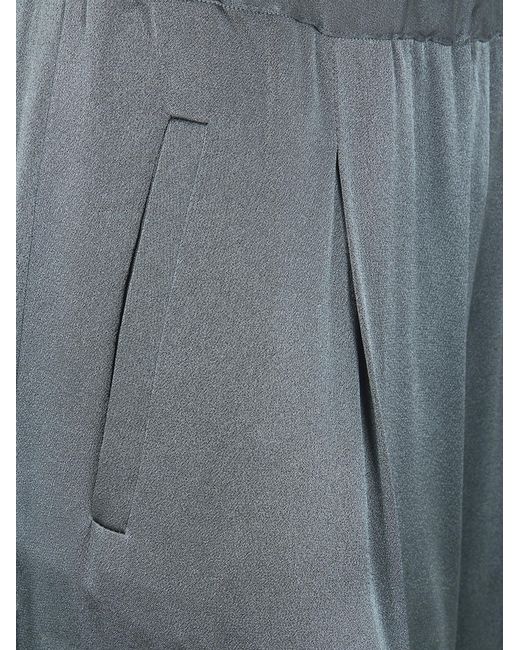 Semicouture Blue Pleated Trousers