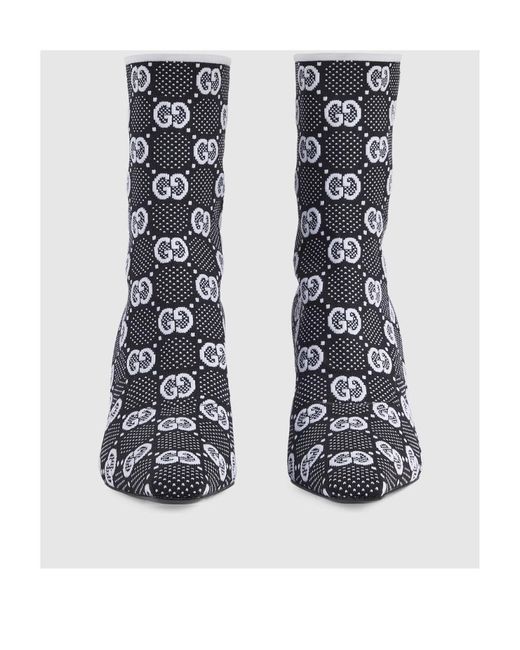 Gucci Black Interlocking-G Ankle Boots