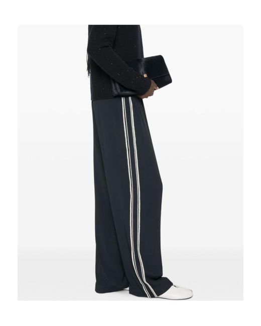 Fabiana Filippi Blue Side-Stripe Track Pants