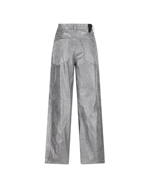 DARKPARK Gray Drawstring Straight-Leg Jeans