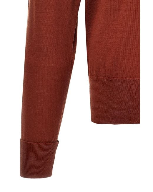 Pt Pantaloni Red Pt Torino Roundneck Knit Sweater for men