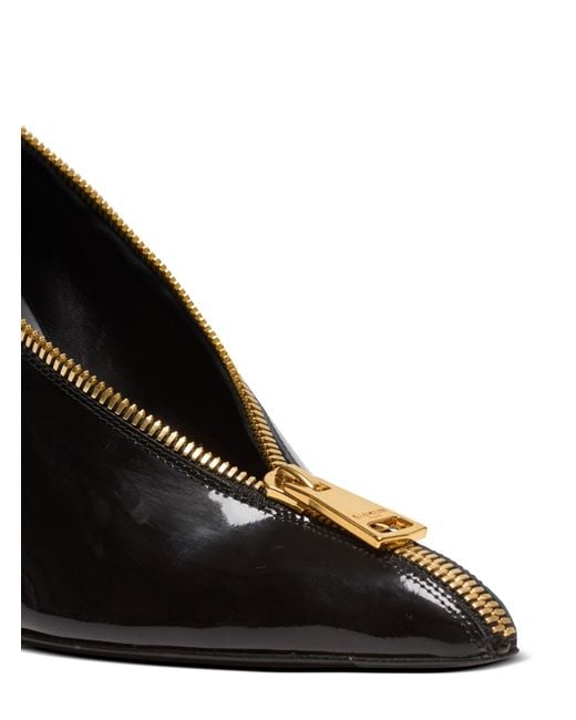 Balmain Black Zip Wedge Pumps