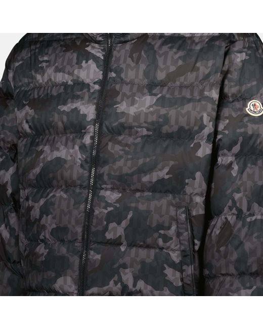 Moncler Black Hooded Zip-Up Reversible Jacket for men