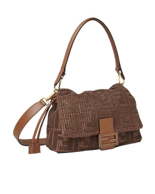 Fendi Brown Mamma Baguette Medium Tote Bag